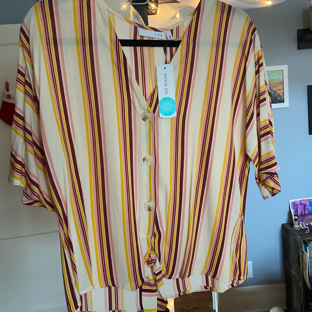 NWT Stitchfix striped crop top